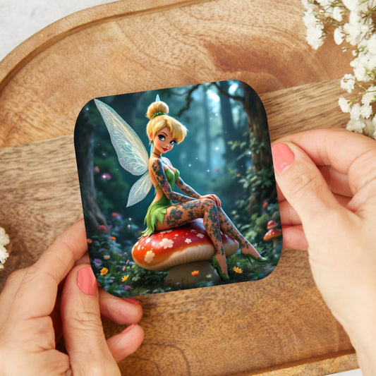 Fée Clochette - Dessous de verre | Tatouages Dessous de verres Disney Shop | Anylem Beauty 