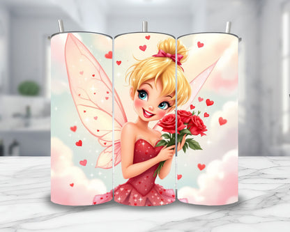 Fée Clochette - Thermos en acier inoxydable 600ml | St Valentin Thermos inoxydable Disney Shop | Anylem Beauty 