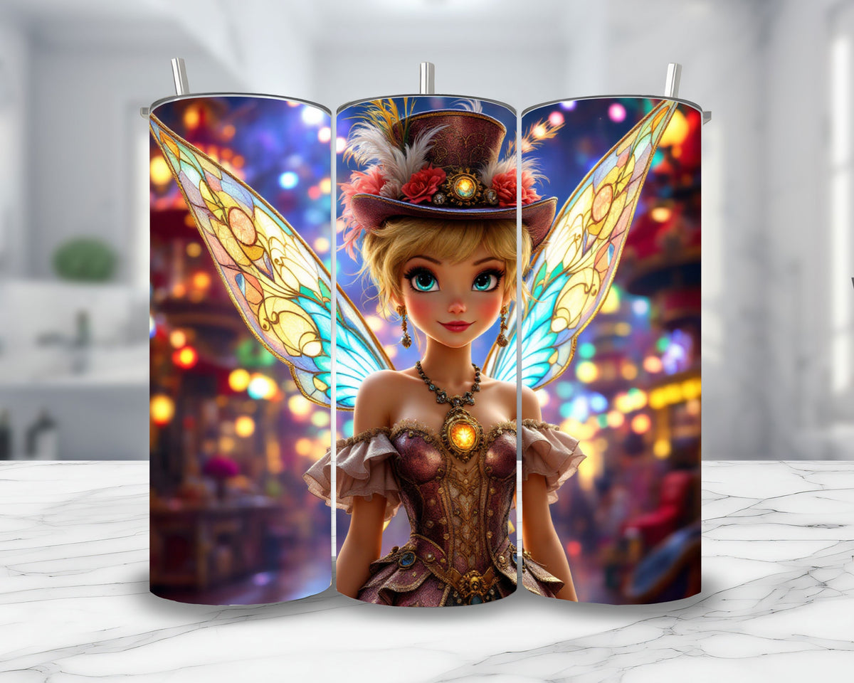 Fée Clochette - Thermos en acier inoxydable 600ml | Steampunk Thermos inoxydable Disney Shop | Anylem Beauty 