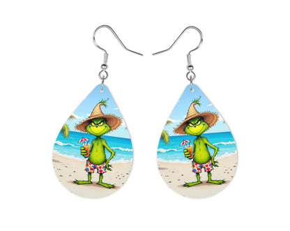 Grinch - Personnalisation | Plage Personnalisation Disney Shop | Anylem Beauty Boucle d’oreilles 
