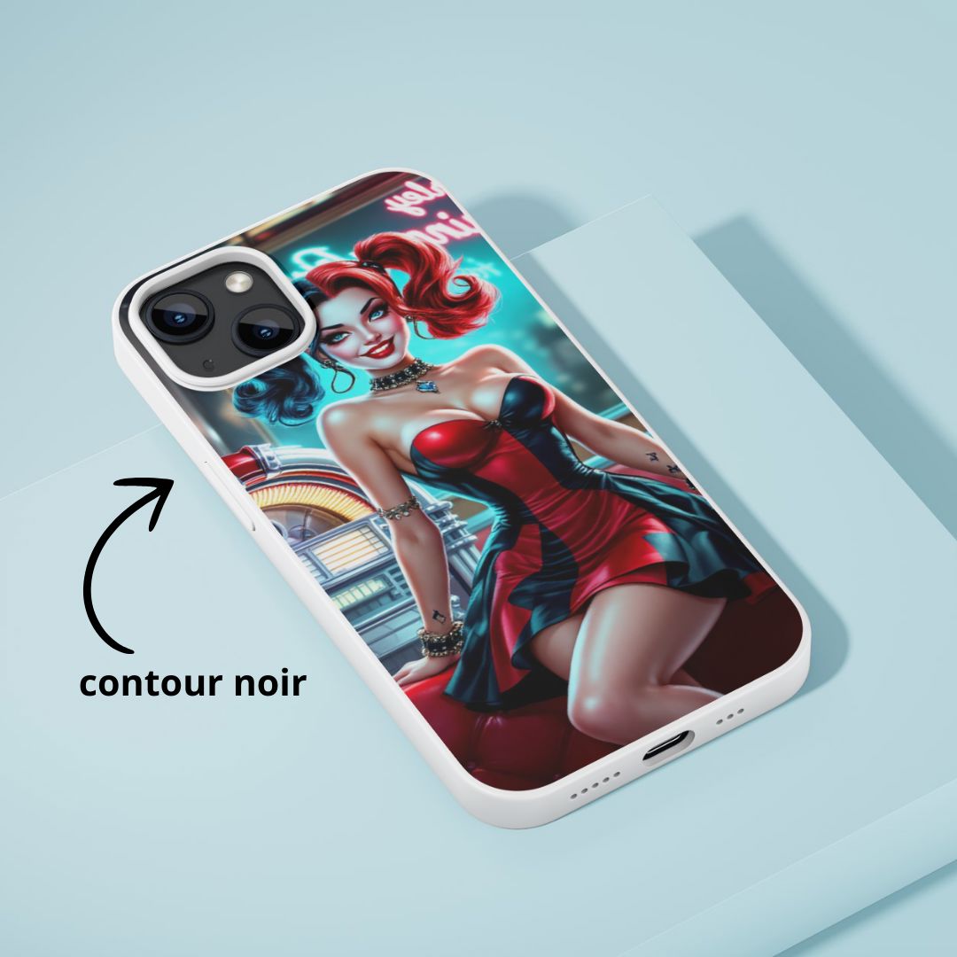 Harley Quinn - Coque de téléphone | Rockabilly Coque de téléphone Disney Shop | Anylem Beauty 