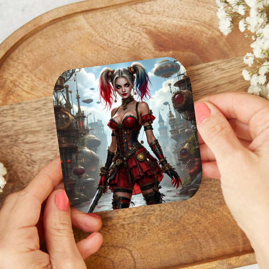 Harley Quinn - Dessous de verre | Steampunk Dessous de verres Disney Shop | Anylem Beauty 
