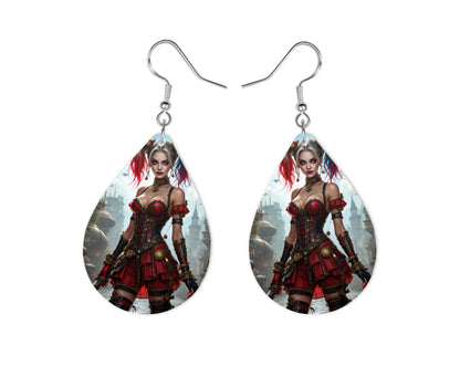 Harley Quinn - Personnalisation | Steampunk Personnalisation Disney Shop | Anylem Beauty Boucle d’oreilles 