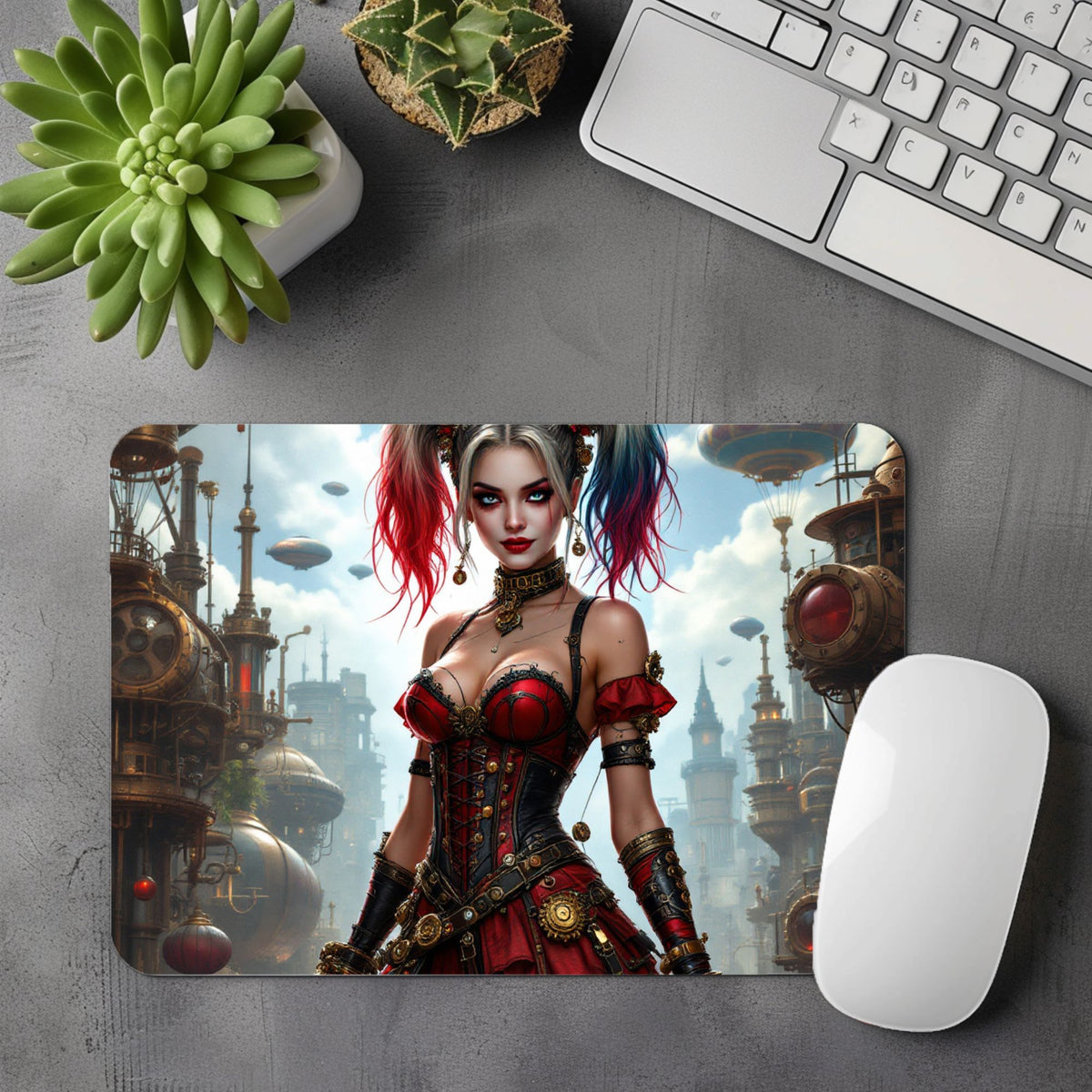 Harley Quinn - Tapis de souris | Steampunk Tapis de souris Disney Shop | Anylem Beauty 