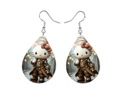 Hello Kitty - Personnalisation | Steampunk Personnalisation Disney Shop | Anylem Beauty Boucle d’oreilles 