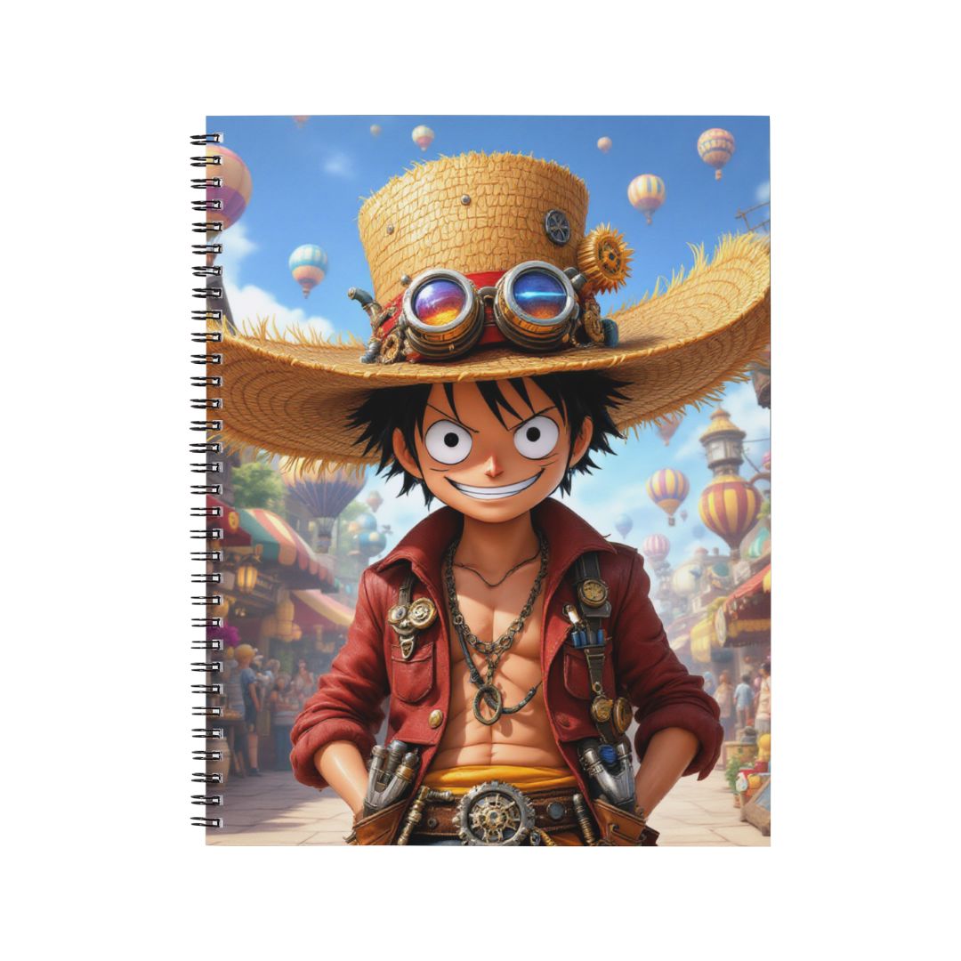 Luffy - Carnet spirale A5 | Steampunk Carnets et bloc-notes Disney Shop | Anylem Beauty 