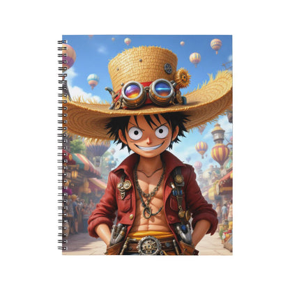 Luffy - Carnet spirale A5 | Steampunk Carnets et bloc-notes Disney Shop | Anylem Beauty 