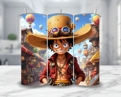 Luffy - Thermos en acier inoxydable 600ml | Steampunk Thermos inoxydable Disney Shop | Anylem Beauty 