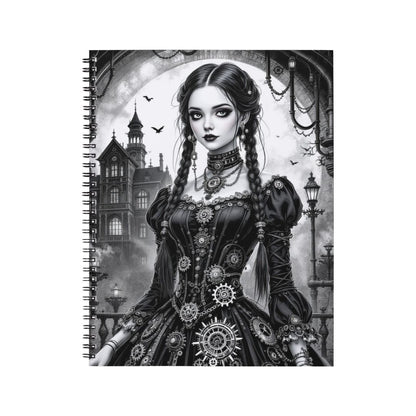 Mercredi - Carnet spirale A5 | Steampunk Carnets et bloc-notes Disney Shop | Anylem Beauty 