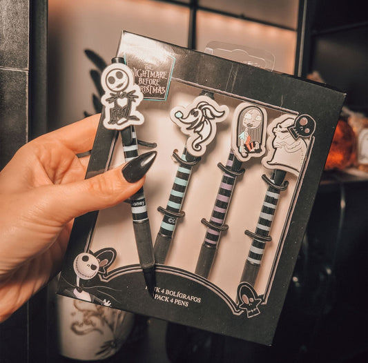 Mr Jack - Lot de 4 stylos 3D Stylos Disney Shop | Anylem Beauty 