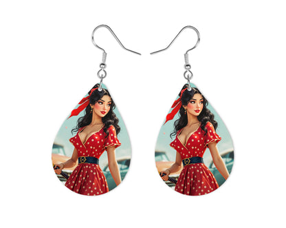 Mulan - Personnalisation | Rockabilly Personnalisation Disney Shop | Anylem Beauty Boucle d’oreilles 
