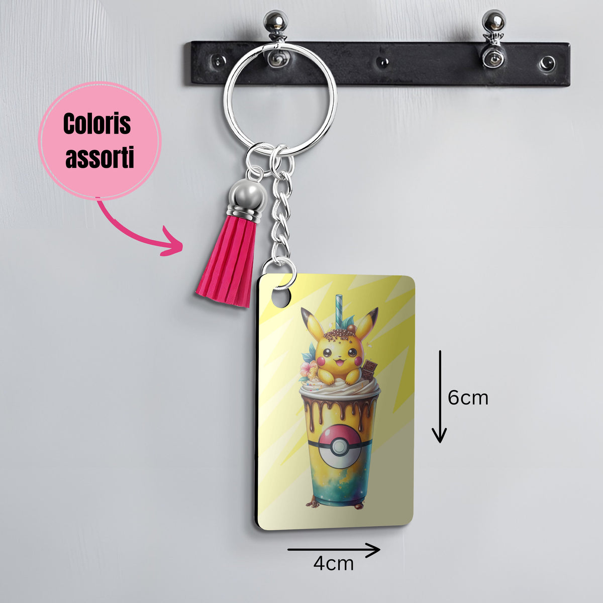 Pikachu - Porte Clé avec prénom | Milkshake Porte-clés Disney Shop | Anylem Beauty 
