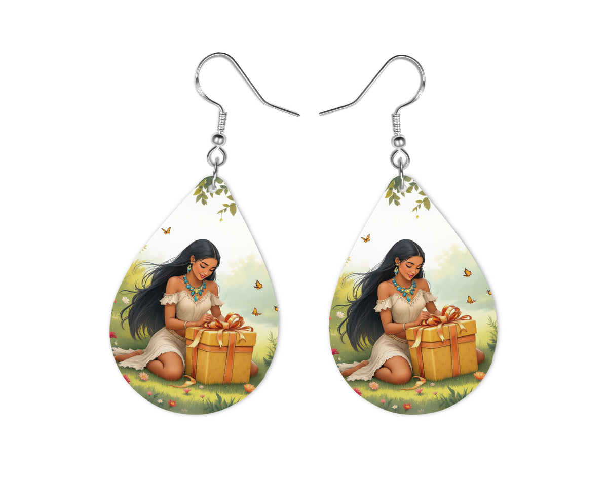 Pocahontas - Personnalisation | Cadeau Personnalisation Disney Shop | Anylem Beauty Boucle d’oreilles 