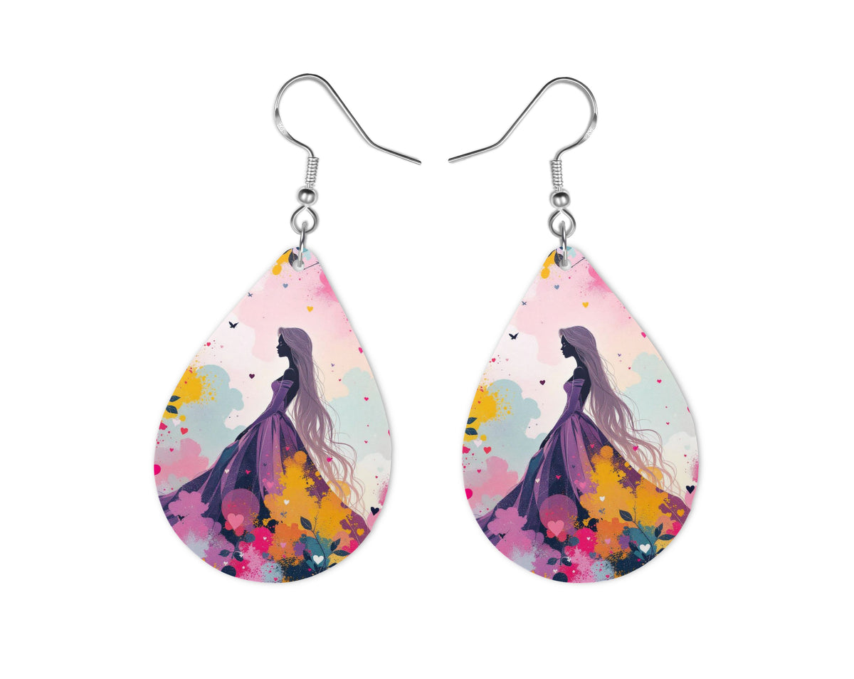 Raiponce - Personnalisation | Aquarelle Personnalisation Disney Shop | Anylem Beauty Boucle d’oreilles 