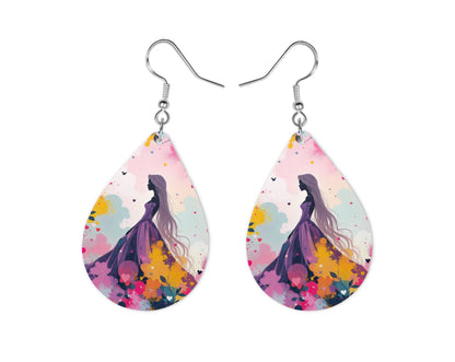 Raiponce - Personnalisation | Aquarelle Personnalisation Disney Shop | Anylem Beauty Boucle d’oreilles 