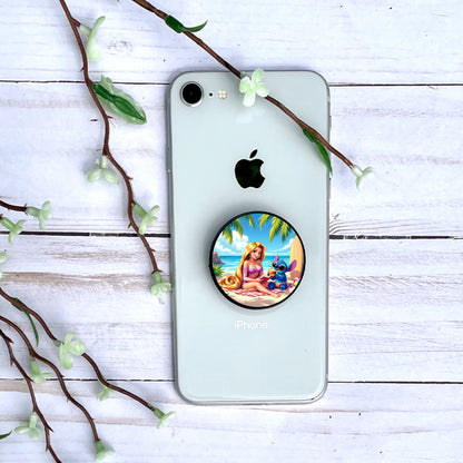 Raiponce x Stitch - Personnalisation | Plage Personnalisation Disney Shop | Anylem Beauty Phone grip 