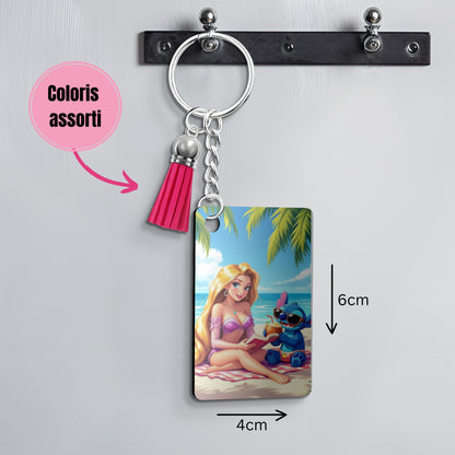 Raiponce x Stitch - Personnalisation | Plage Personnalisation Disney Shop | Anylem Beauty Porte clé 