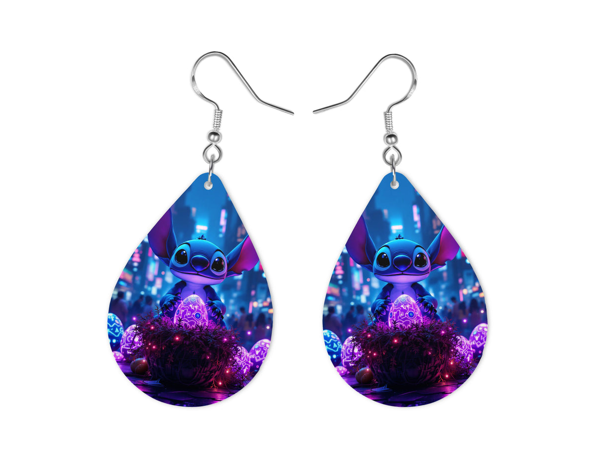 Stitch - Personnalisation | Pâques Personnalisation Disney Shop | Anylem Beauty Boucle d’oreilles 