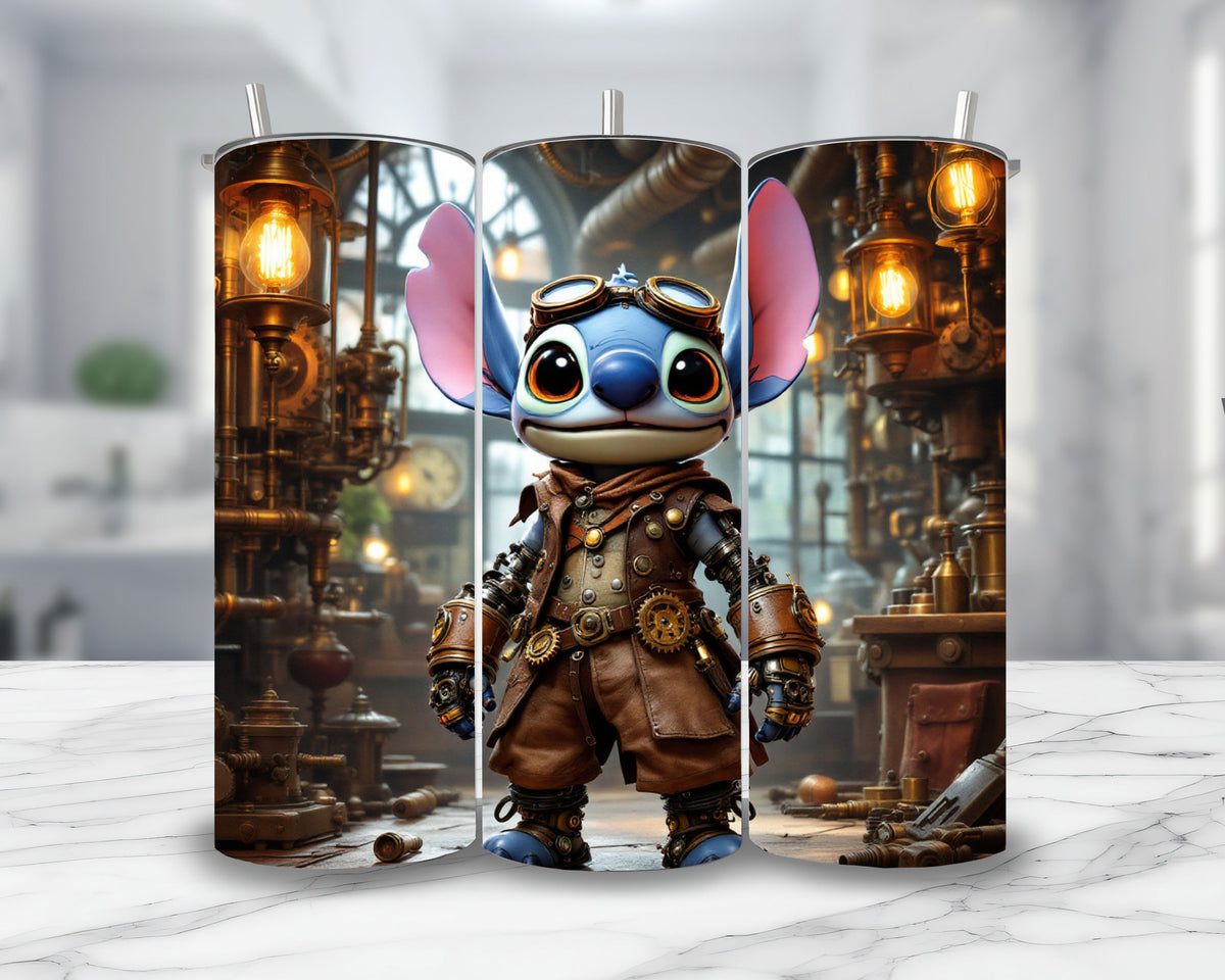 Stitch - Thermos en acier inoxydable 600ml | Steampunk Thermos inoxydable Disney Shop | Anylem Beauty 