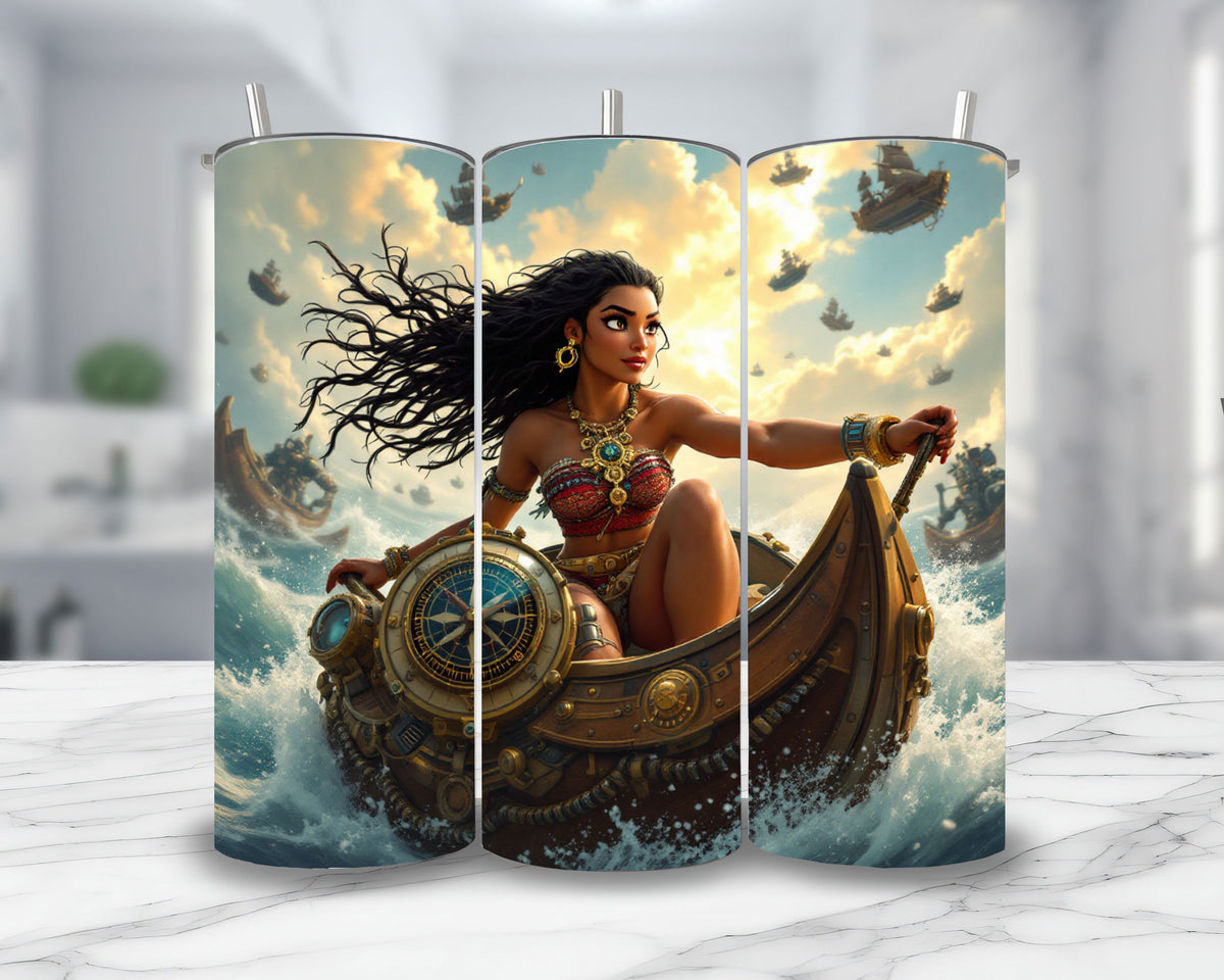 Vaiana - Thermos en acier inoxydable 600ml | Steampunk Thermos inoxydable Disney Shop | Anylem Beauty 